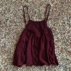 Maroon Crop Tank